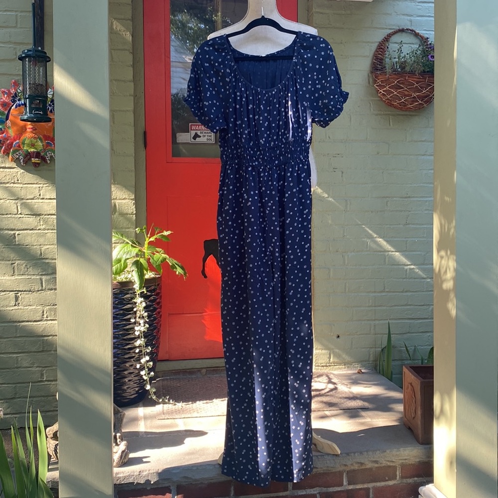 MADEWELL FLORAL NAVY JUMPSUIT NWOT